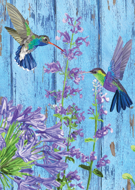 Two Hummingbirds Card