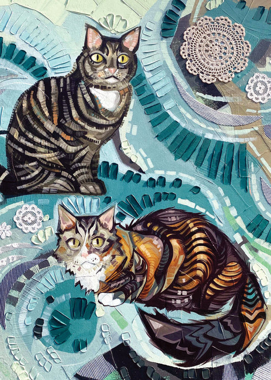 Two Cats Donnie and Isabella Card