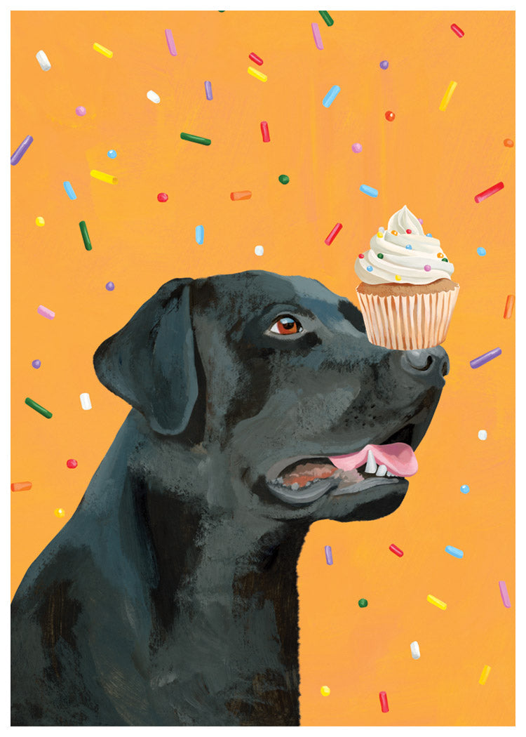 Sprinkles the Black Lab Card