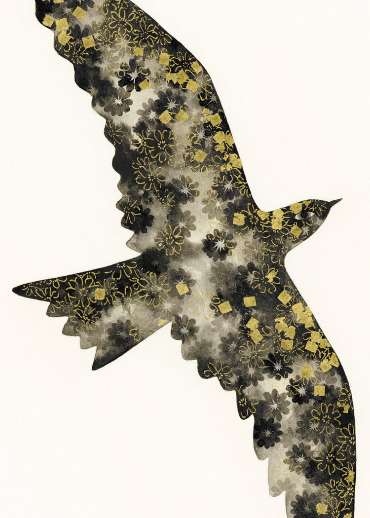 Soaring Bird Foil Embossed Blank Card