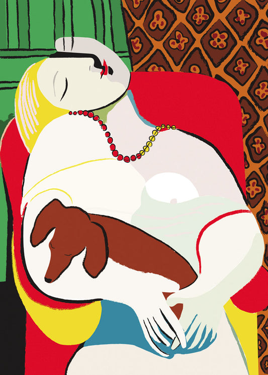 Dream Dachshund Picasso Birthday Card