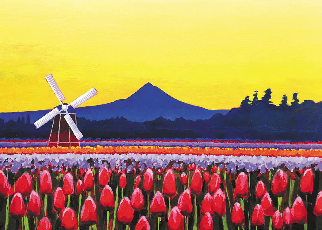 Wooden Shoe Tulip Farm Blank Cards