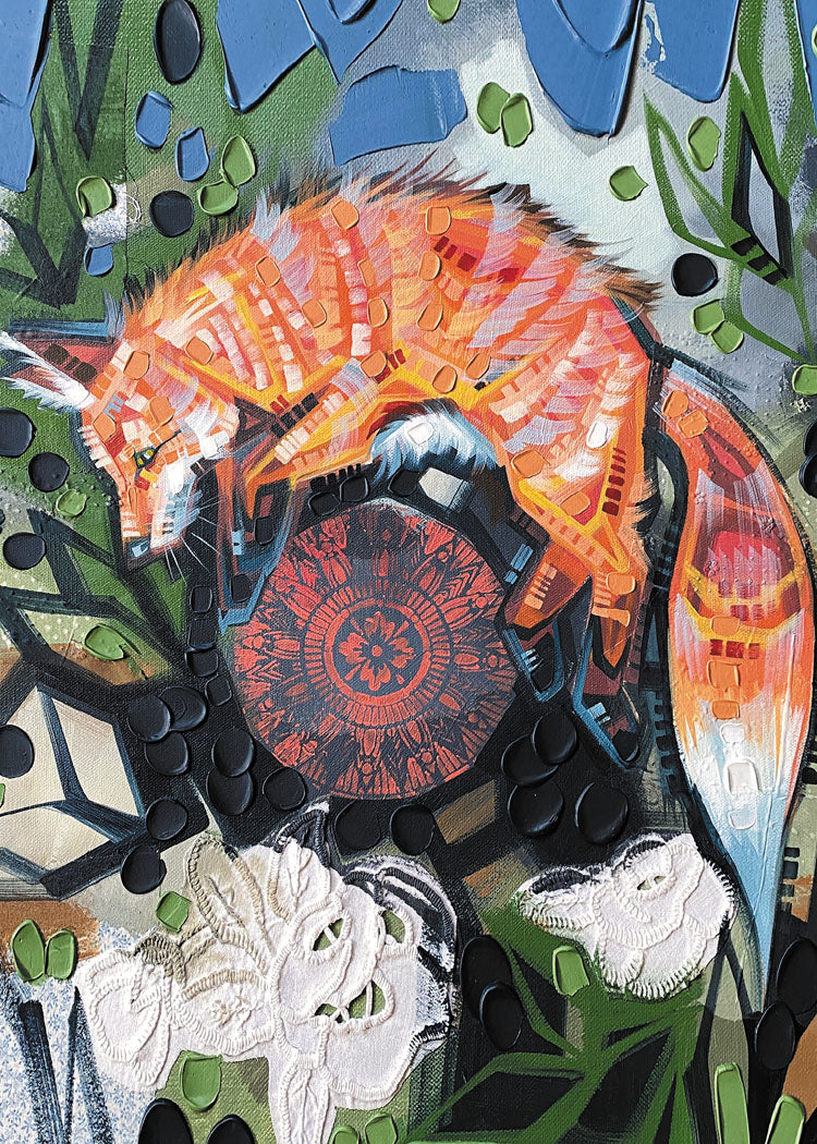 Fox Hop Birthday Card