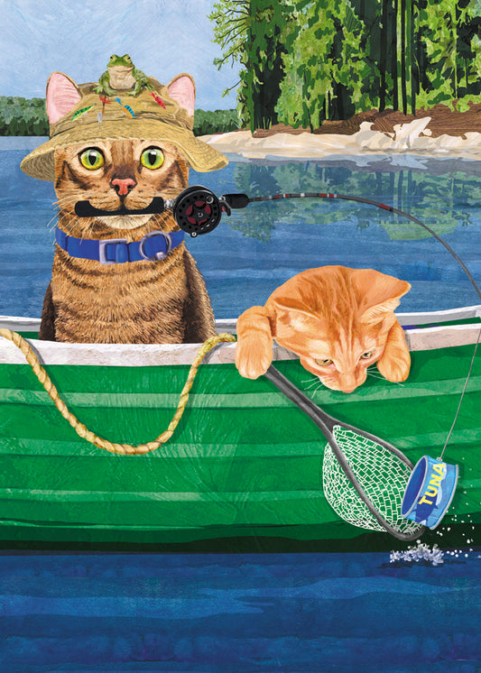 Catch of the Day Cats Father's Day Card
