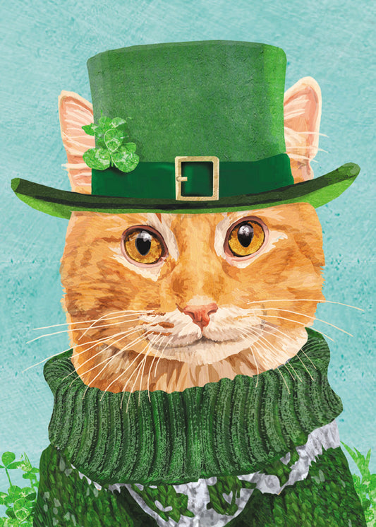 St. Pat Cat St. Patrick's Day Card