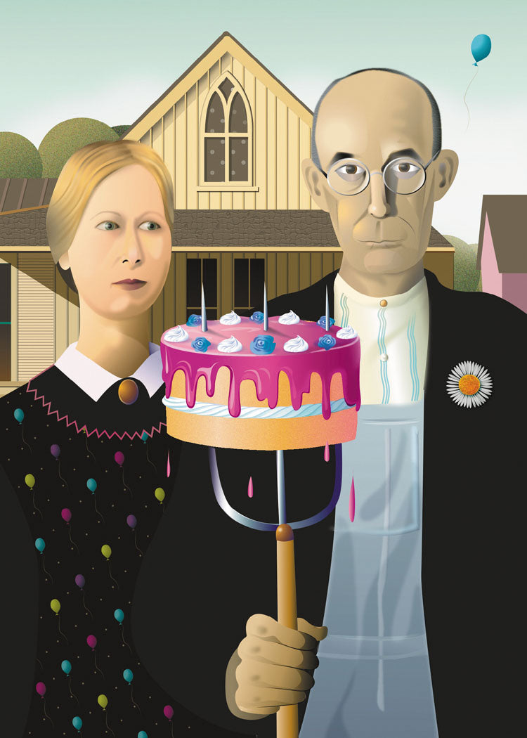American Gothic Birthday Card