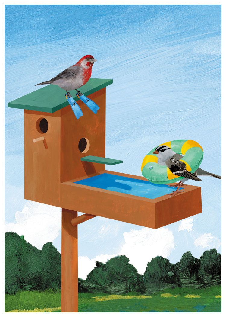 Birdhouse Birthday Card