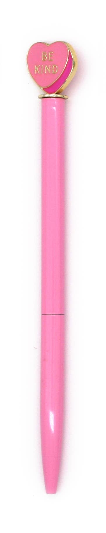 Pink Enamel Heart Charm Pen
