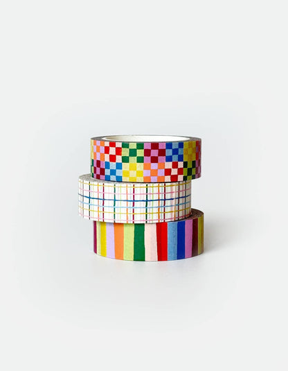 Rainbow Washi Tape, Set of 3
