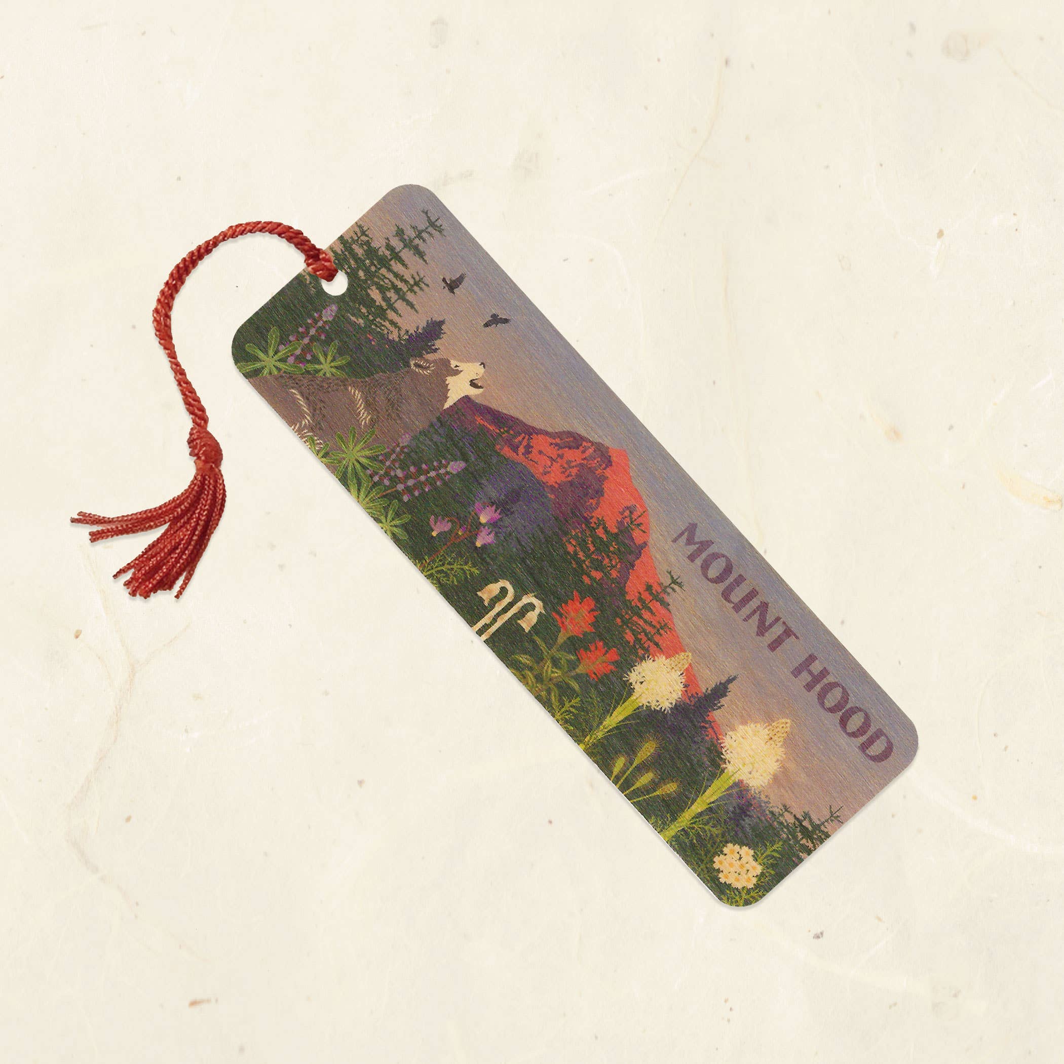 Mount Hood Wood Bookmark with Tassel – Allport Editions