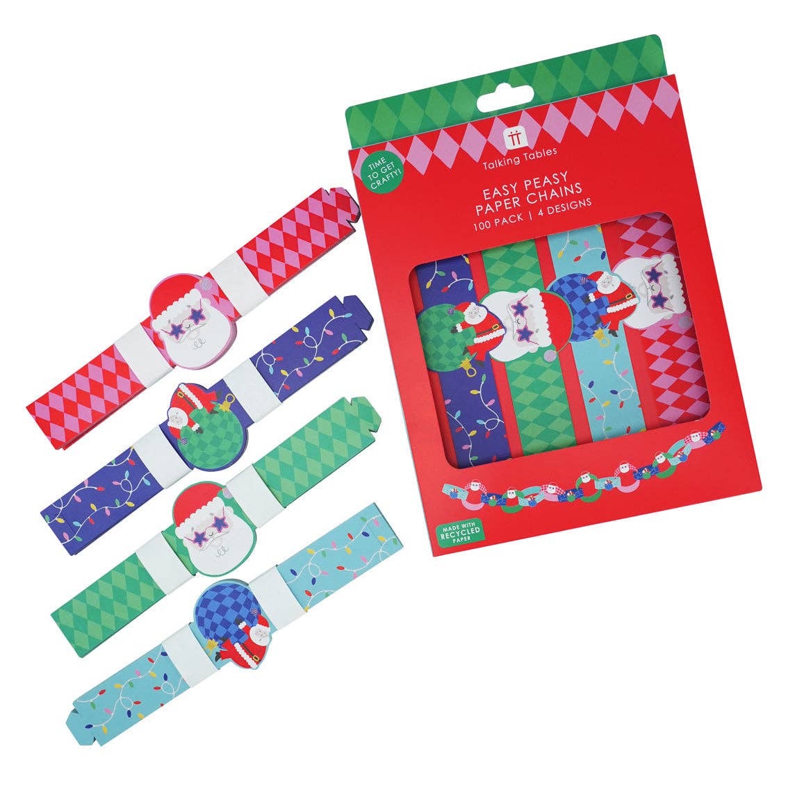 Fun Guy Santa Paper Chains Christmas Craft