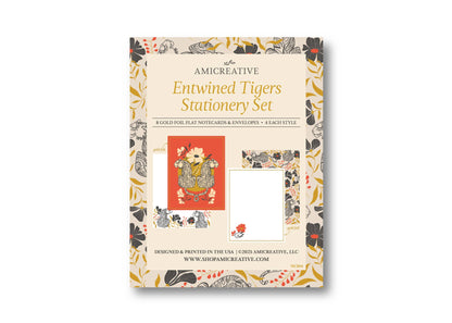 Jungle Tiger Floral Luxury Stationery Set