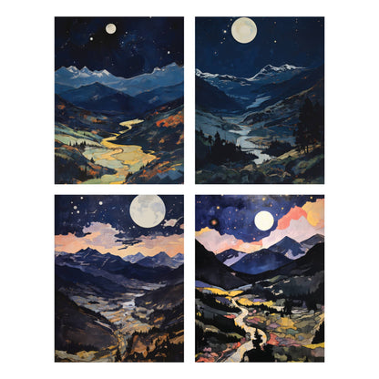 Night Mountains Assorted Boxed Blank Notecards