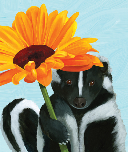 Sweet Skunk Birthday Card
