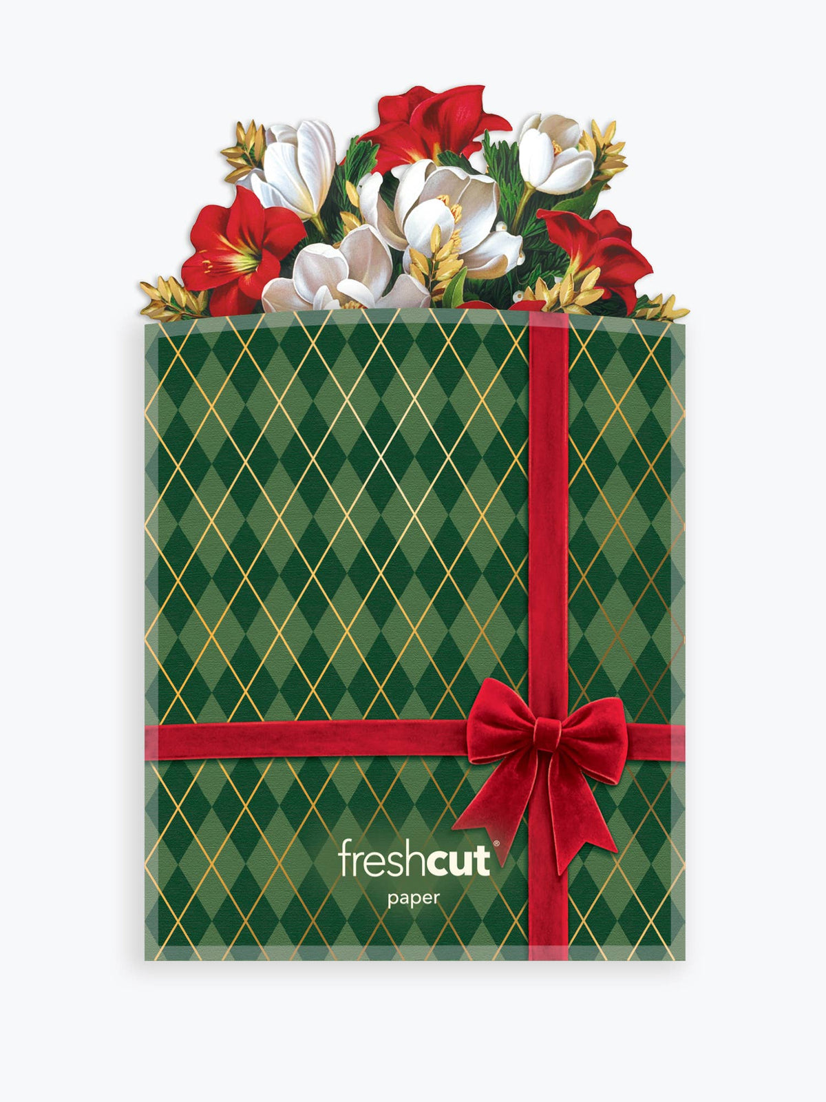 Golden Mistletoe Holiday Pop-Up Card