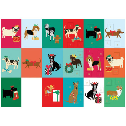 Festive Dog Advent Calendar Holiday Card