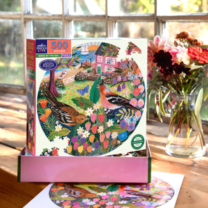 Birds by the Sea 500 Piece Round Puzzle