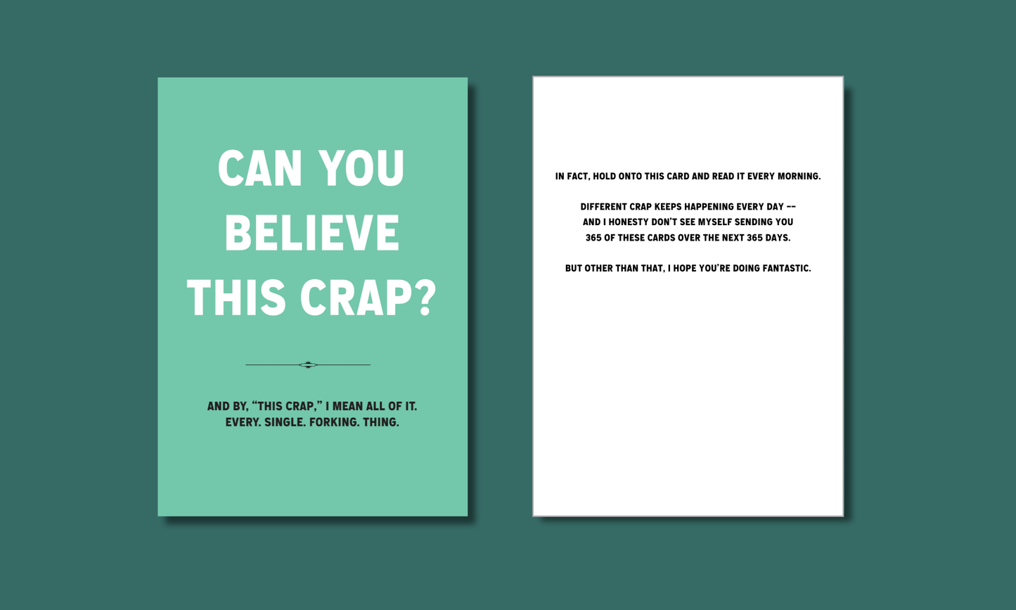 Can You Believe This Crap? Friendship Card