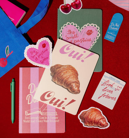Pastries and Books Notebook, Set of 3