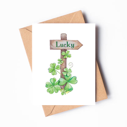 Lucky Sign St. Patrick's Day Card