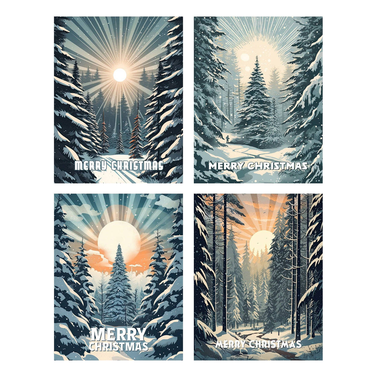 Forest Light Christmas Boxed Cards
