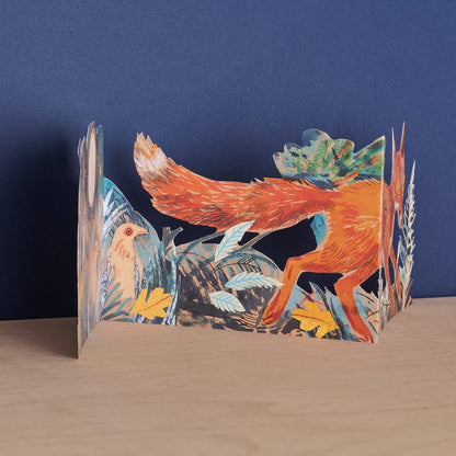 Three Fold Fox Die-Cut Card