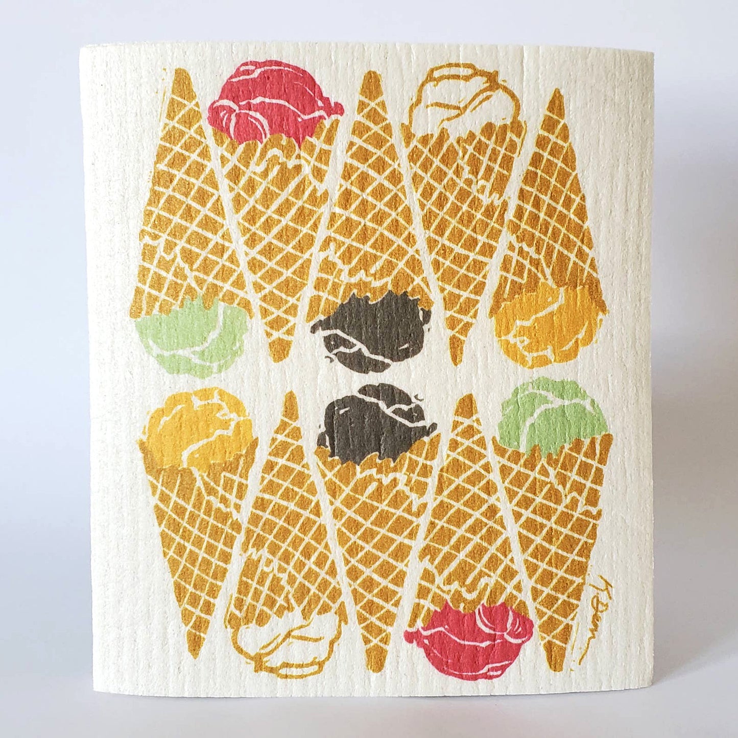 Ice Cream Swedish Dishcloth