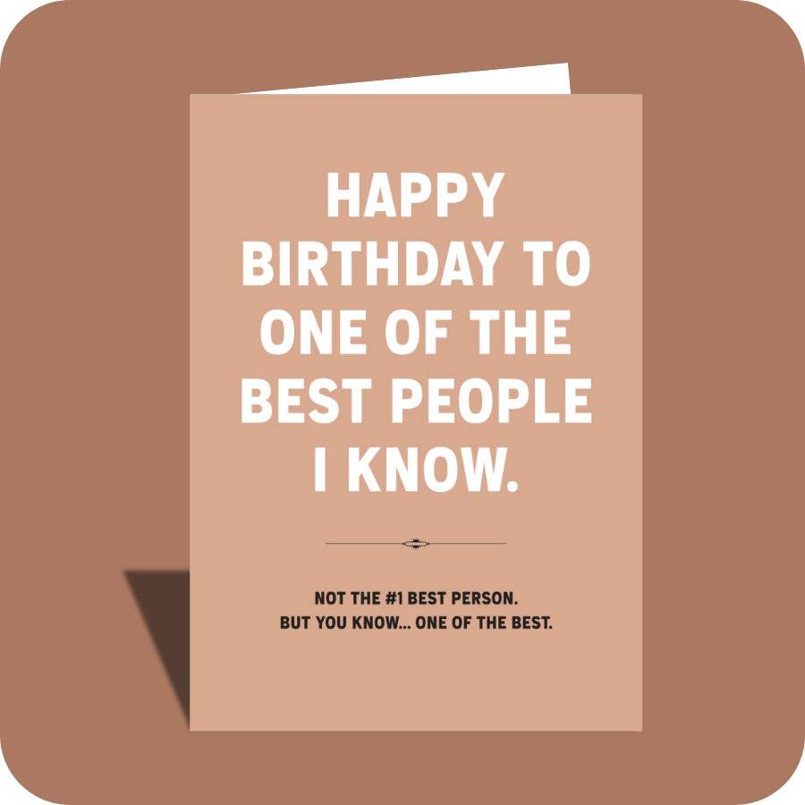 Not The #1 Best Birthday Card