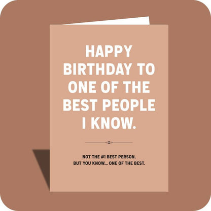 Not The #1 Best Birthday Card