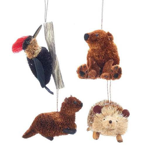 Woodland Animals Ornaments, Set of 4