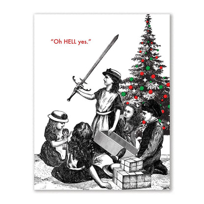Christmas Sword Holiday Card
