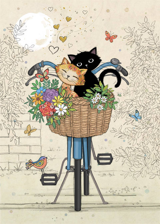 Bike Kitties Blank Card
