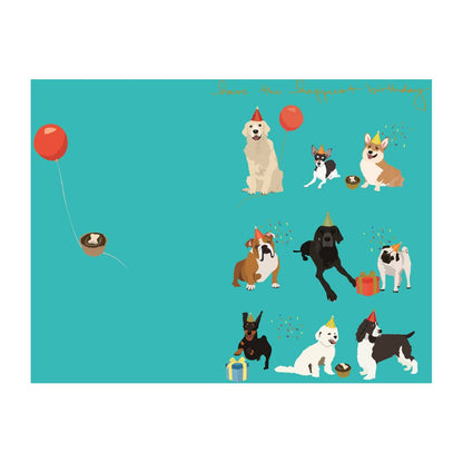 Nine Dogs in Hats Birthday Card