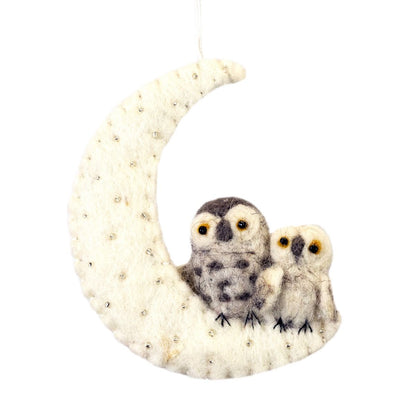 Felted Night Owls Ornament