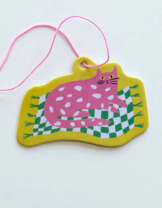 Spotted Cat Peony Scented Car Air Freshener