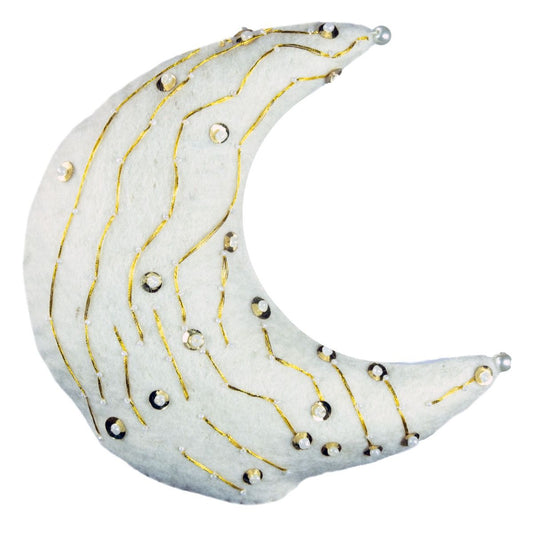 Felted Moon Tree Topper