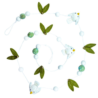 Peace Dove Felted Garland