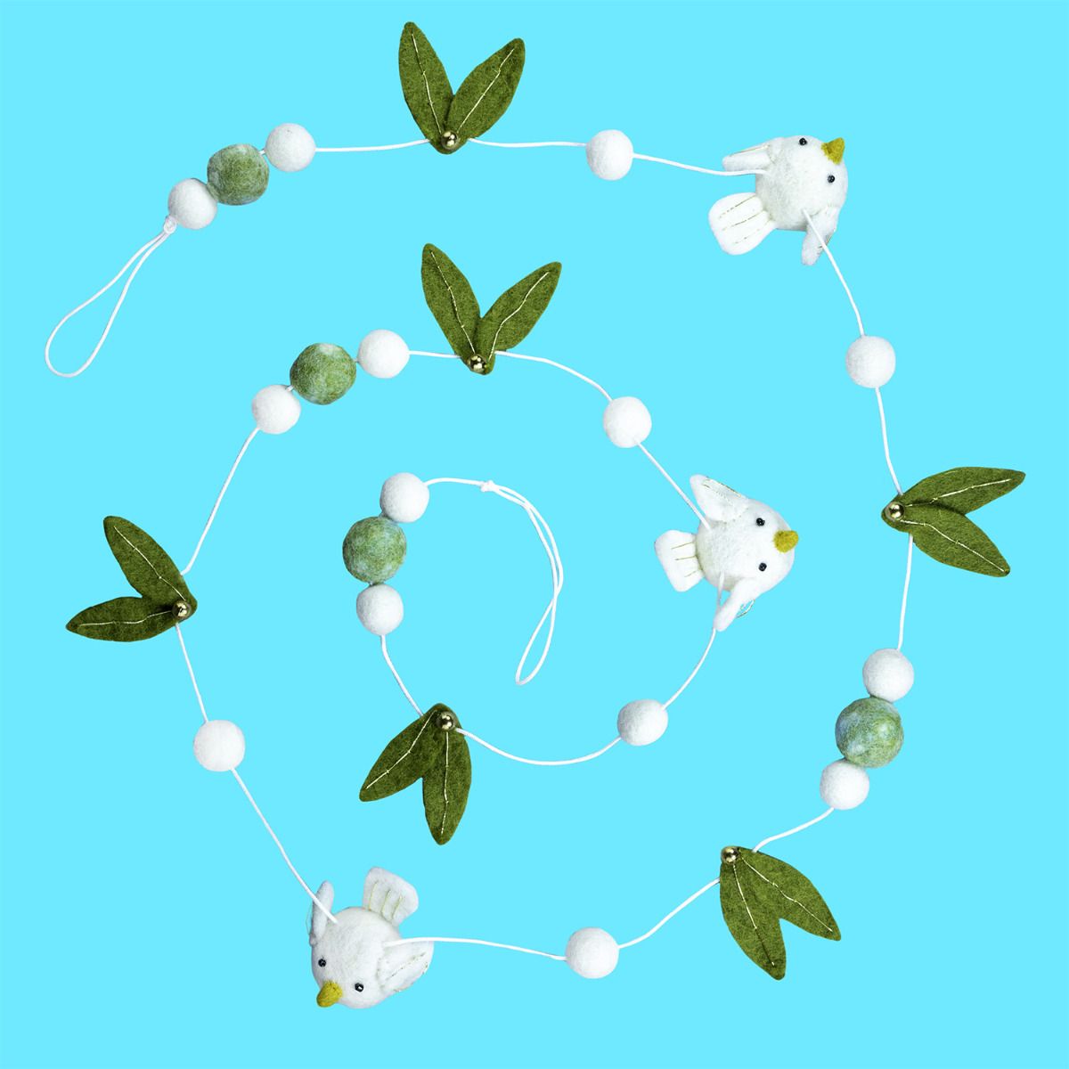 Peace Dove Felted Garland