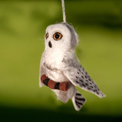 Snowy Owl Felted Ornament