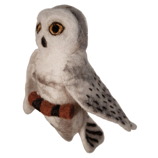 Snowy Owl Felted Ornament