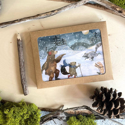 Winter Ice Skating Boxed Cards