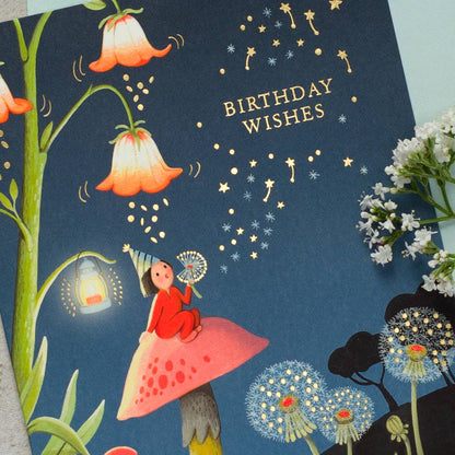 Dandelion Night Birthday Card