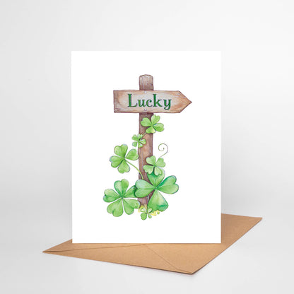 Lucky Sign St. Patrick's Day Card