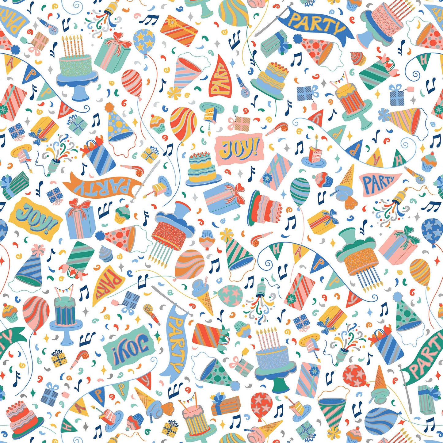 Let's Party Wrapping Paper, 2 Rolls