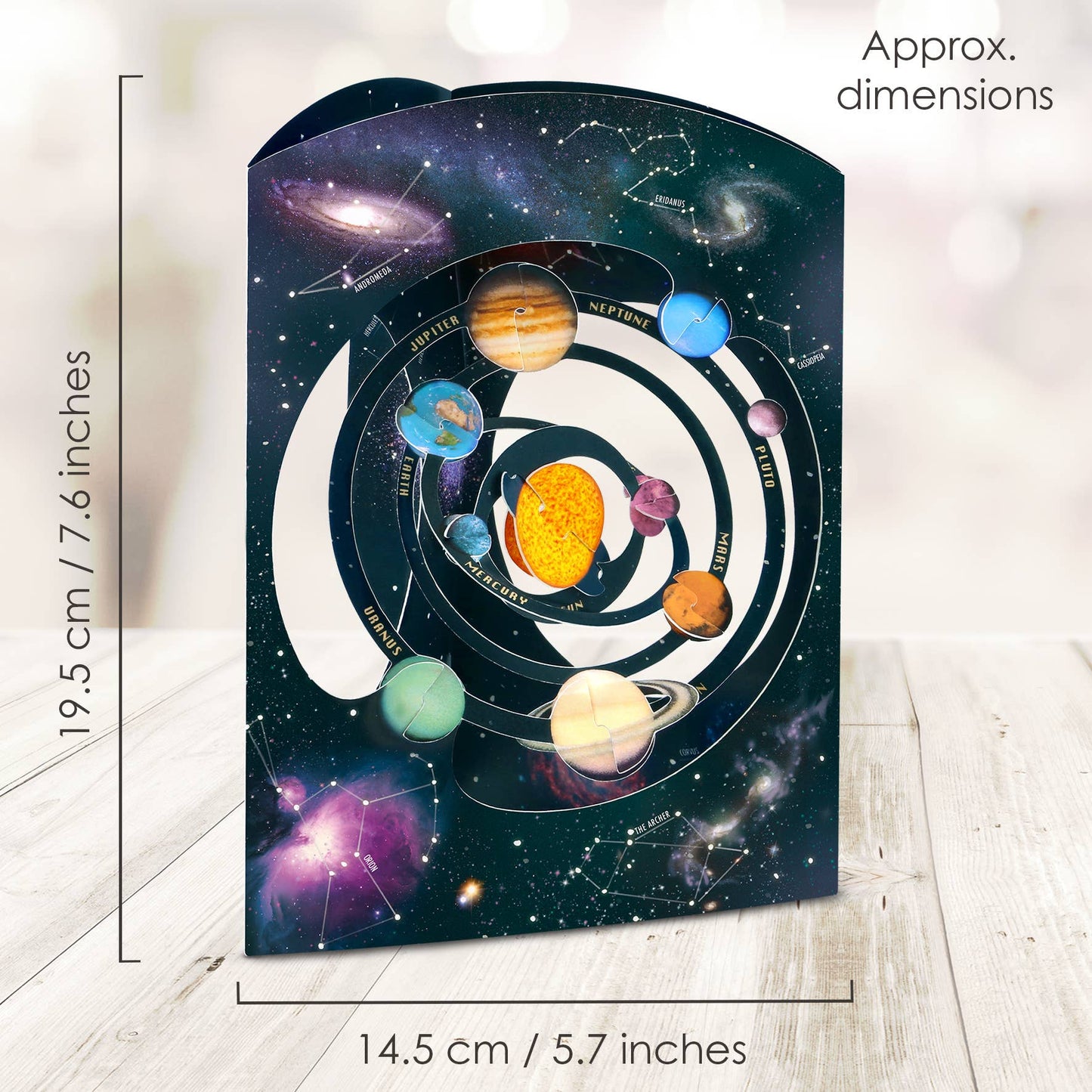 3D Pop-Up Swing Solar System Blank Card