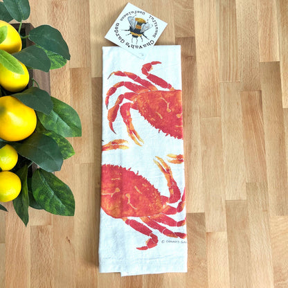 Red Crabs Tea Towel