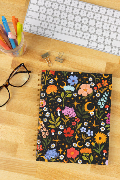 Celestial Garden Hardcover Spiral Notebook