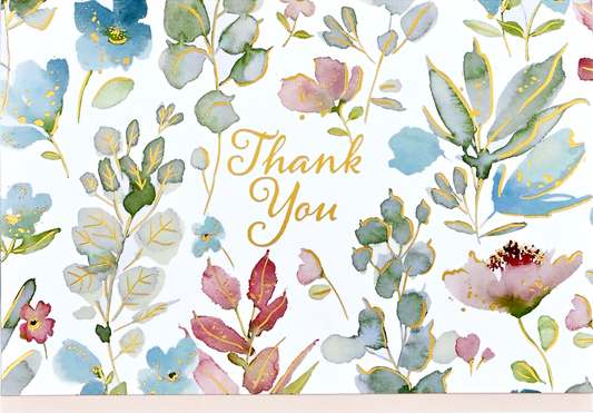 Floral Watercolor Thank You Notes