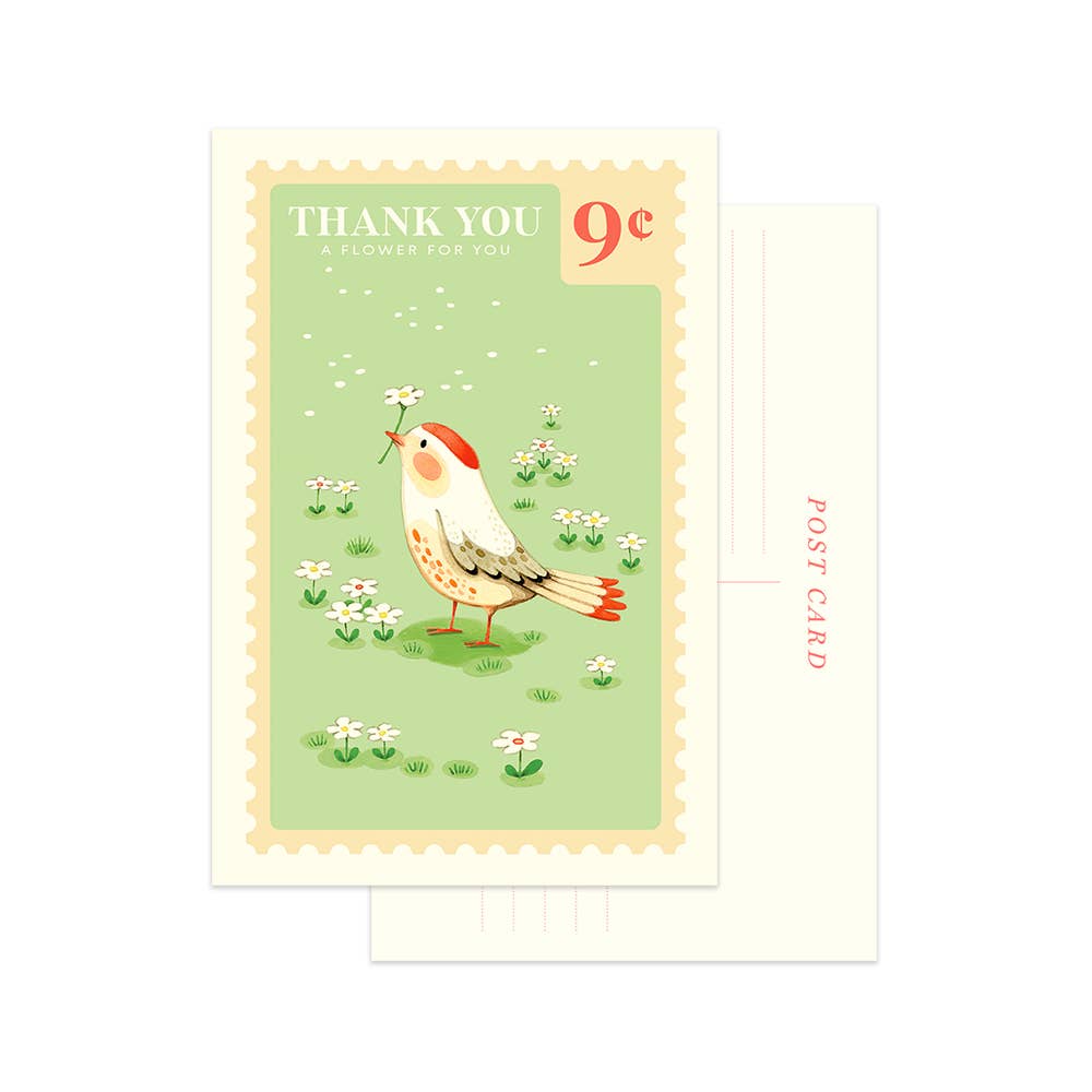 A Flower For You Thank You Postcard
