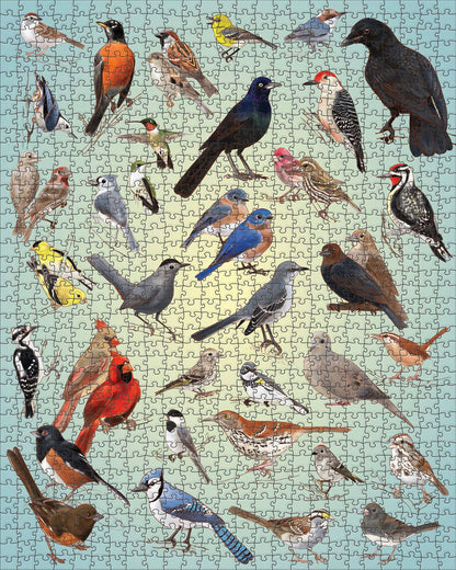 Casey Girard: Backyard Birds Jigsaw Puzzle - 1000pc